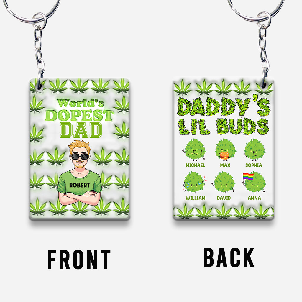 Dopest Dad Ever - Personalized Father Keychain