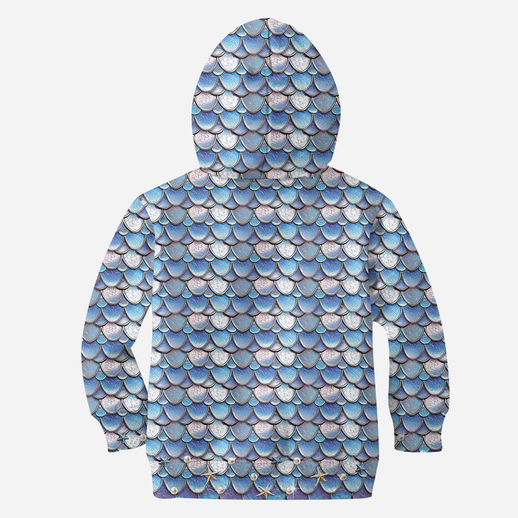 Wunderschönes Meerjungfrau-T-Shirt mit Allover-Print für Kinder
