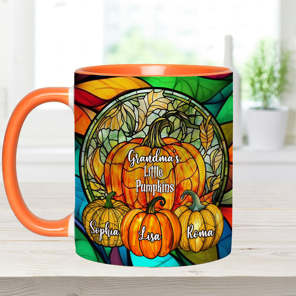Grandma's Little Pumpkins Any Title - Personalized Grandma Accent Mug