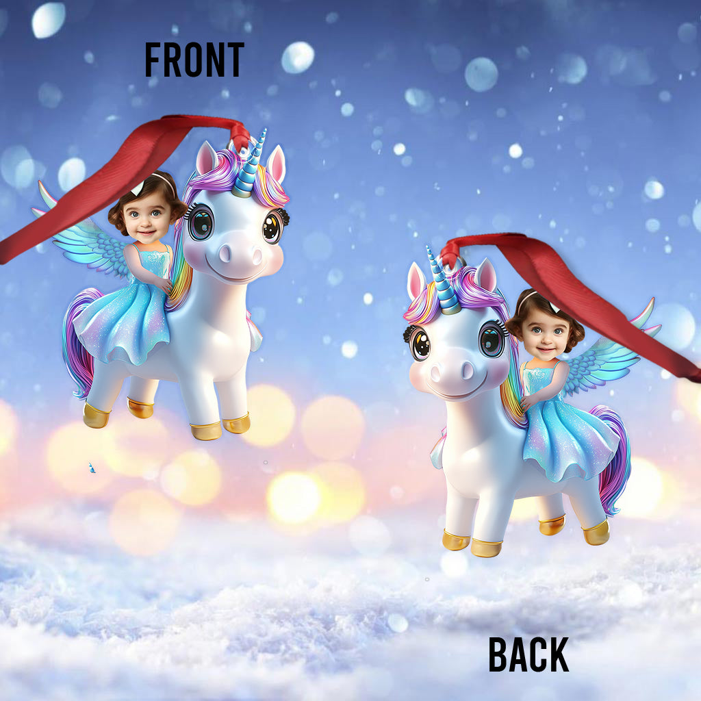 Licorne - Ornement personnalisé pour enfant en forme de licorne