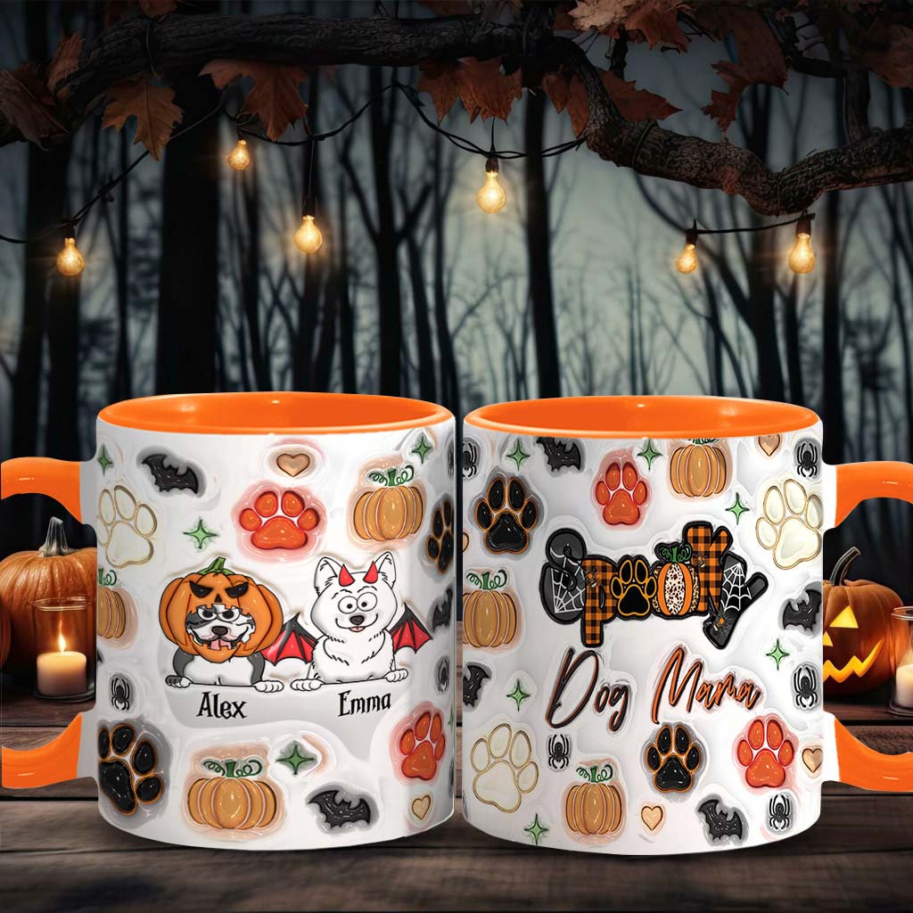 Gruselige Hundemama – Personalisierte Tasse mit Hundemotiv