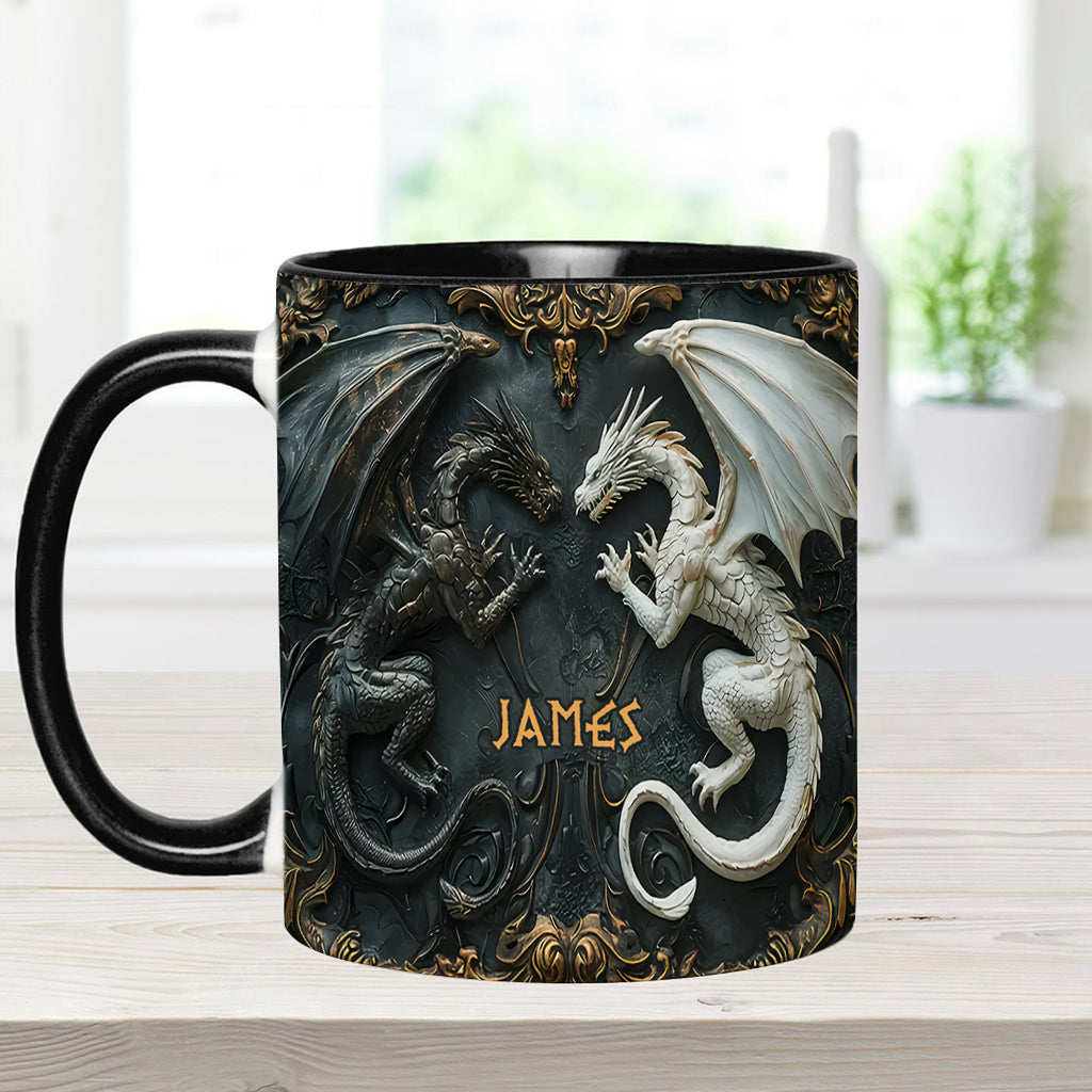 Personalisierte Tasse mit Drachenmotiv
