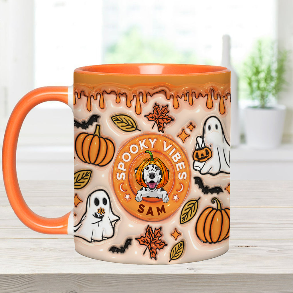 Gruselige Stimmung! Geisterfall – Personalisierte Tasse mit Hundemotiv
