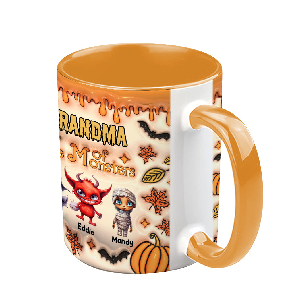 Grandma Of Little Nightmares - Personalized Grandma Accent Mug