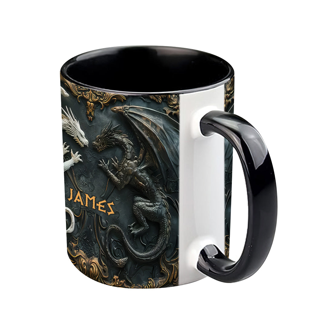Personalisierte Tasse mit Drachenmotiv