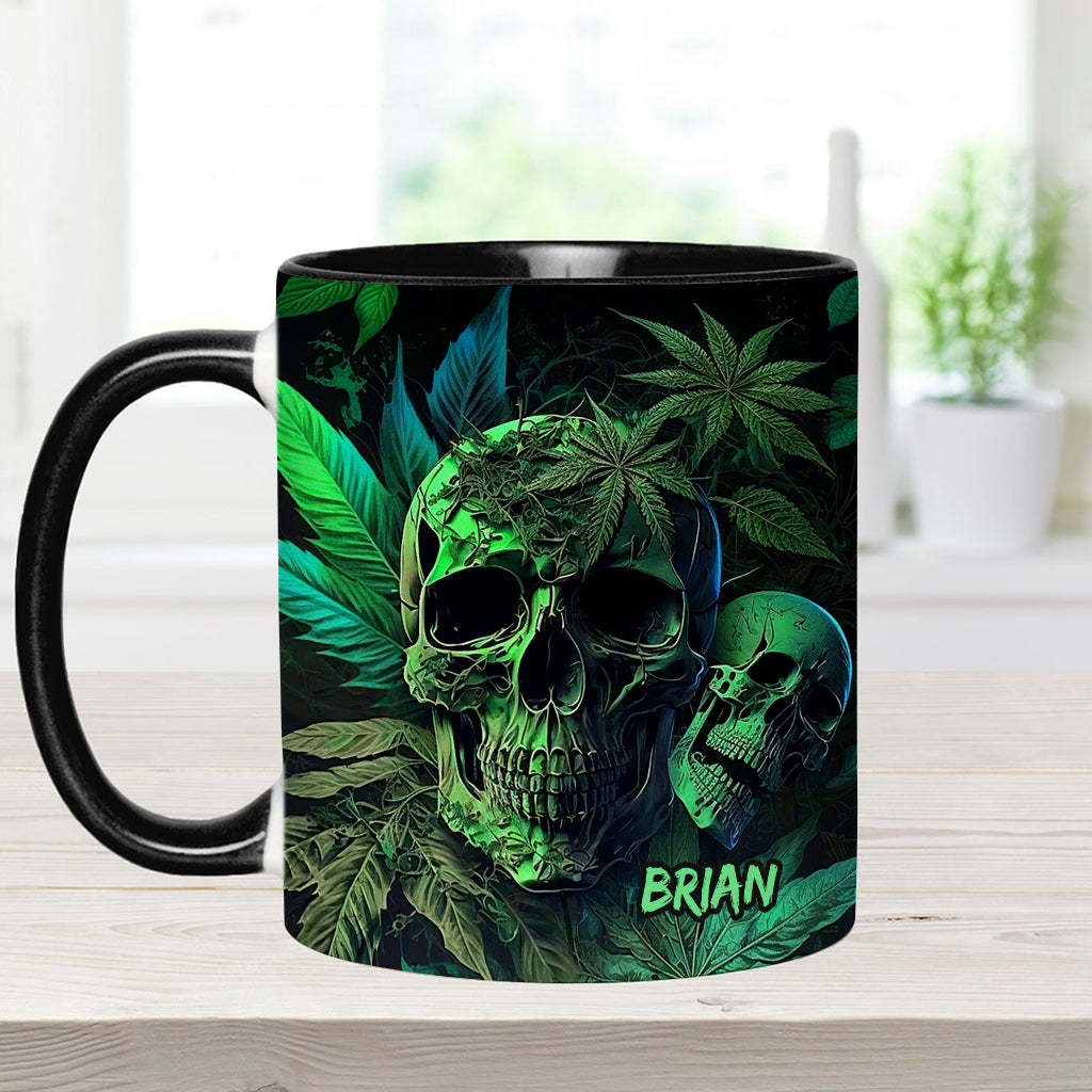 Cannabis Skull - Personalized Weed Accent Mug