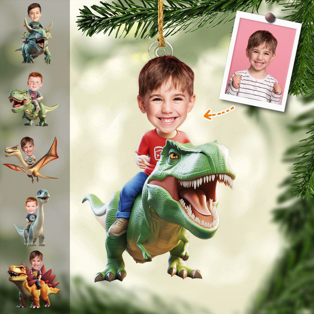 Dinosaures - Ornement personnalisé pour enfant en forme de dinosaure