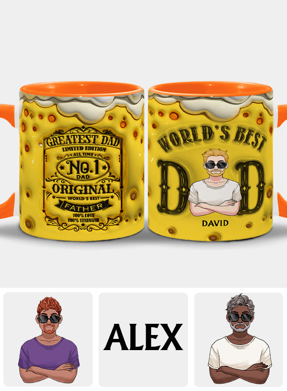 World's Best Dad - Personalized Father Accent Mug