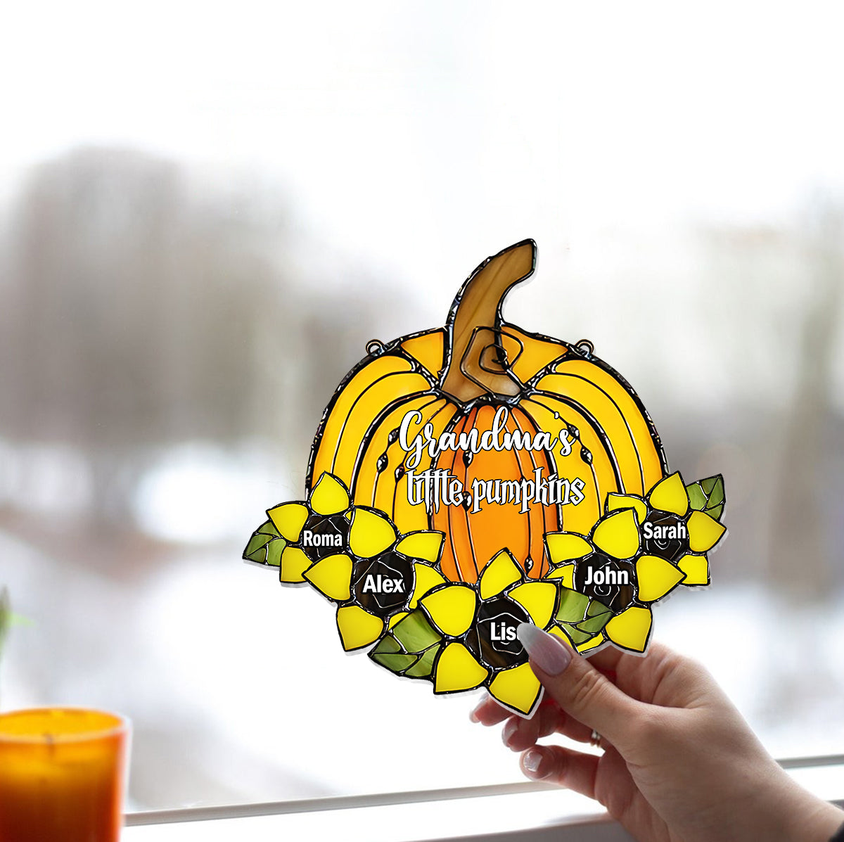 Tis The Season To Be - Personalized Grandma Window Hanging Suncatcher Ornament