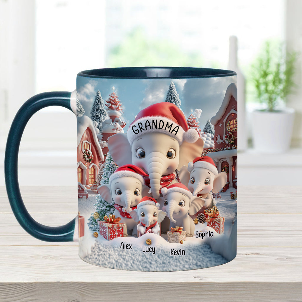 Beliebiger Titel: Niedlicher Elefant – Personalisierte Tasse mit Oma-Akzent