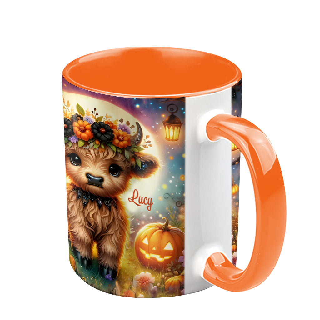 Halloween Highland Cow - Personalized Accent Mug