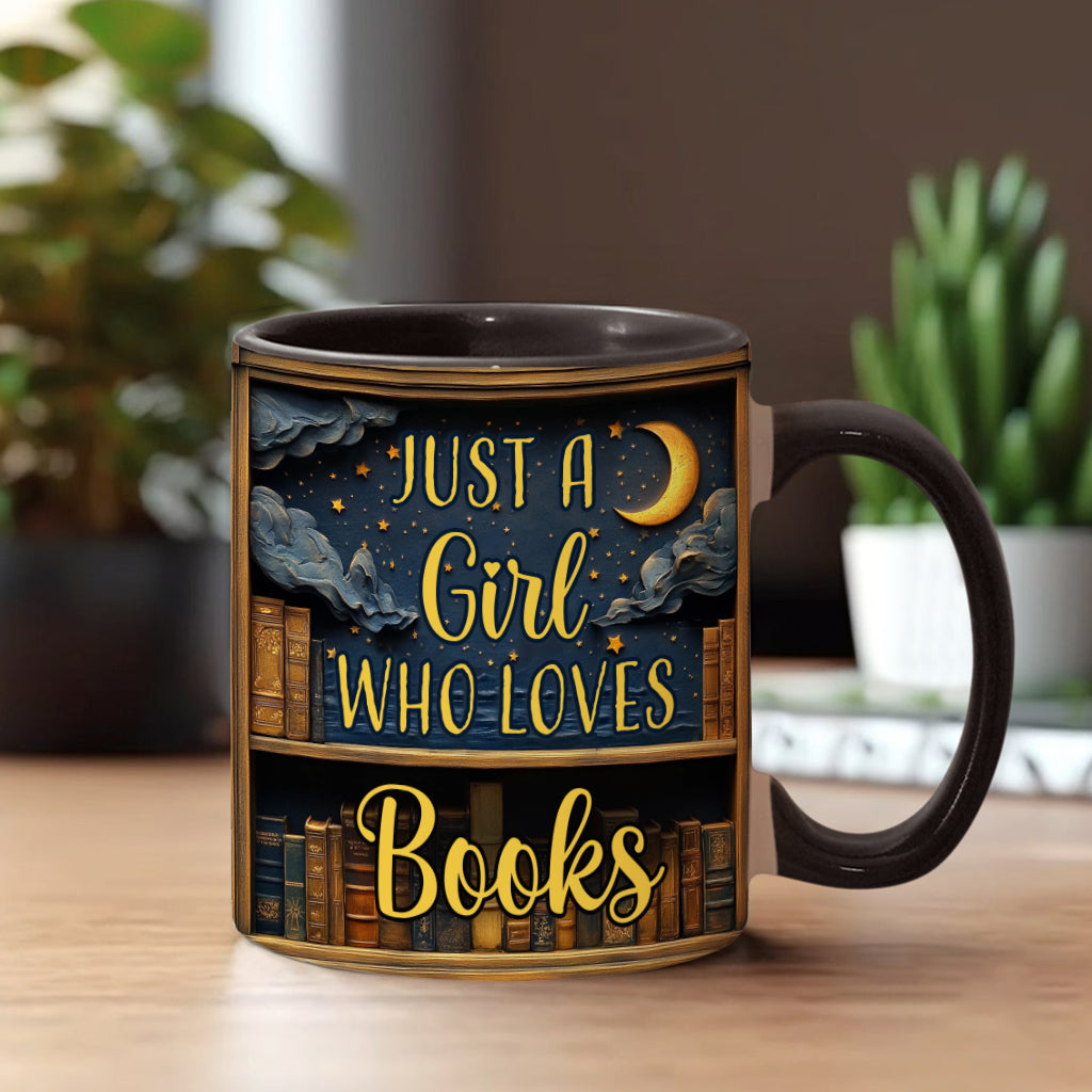 Mug personnalisé « Juste une fille qui aime les livres »