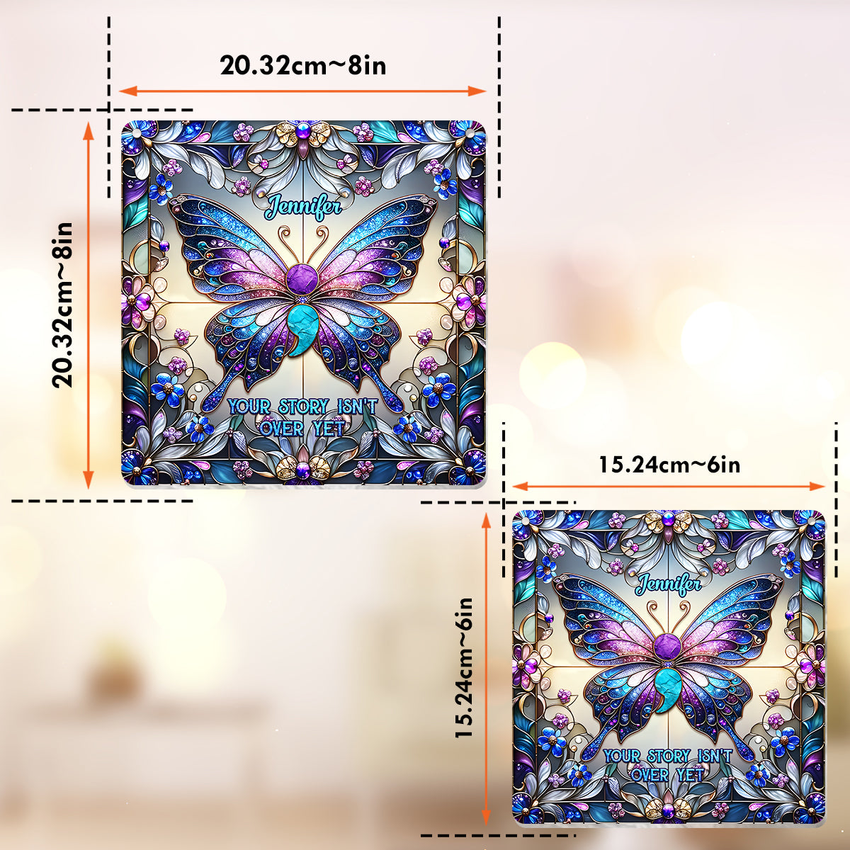 Your Story Isn't Over Yet - Personalized Suicide Prevention Window Hanging Suncatcher Ornament