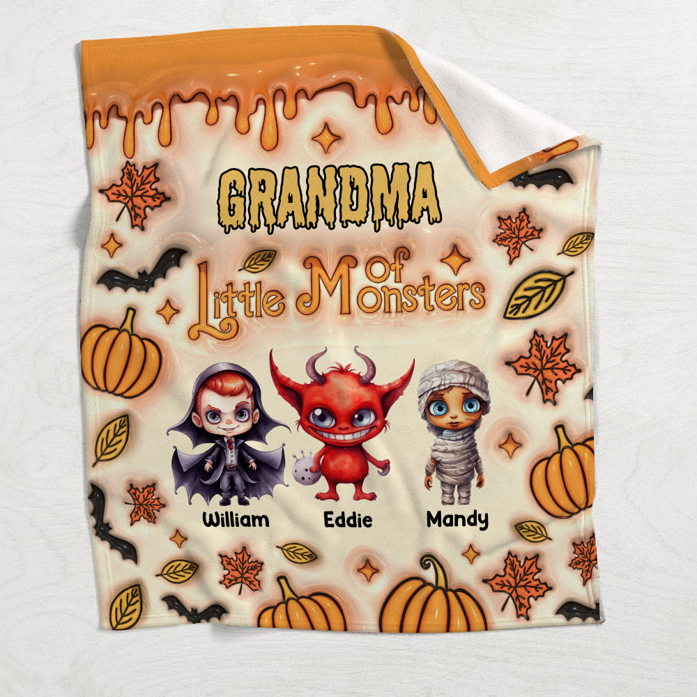 Grandma Of Little Nightmares - Personalized Grandma Blanket