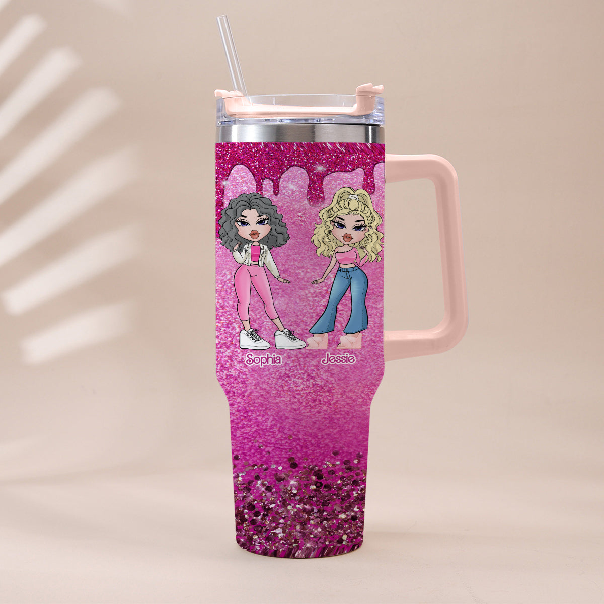 Like Mother Like Daughter - Personalized Mother Tumbler With Handle
