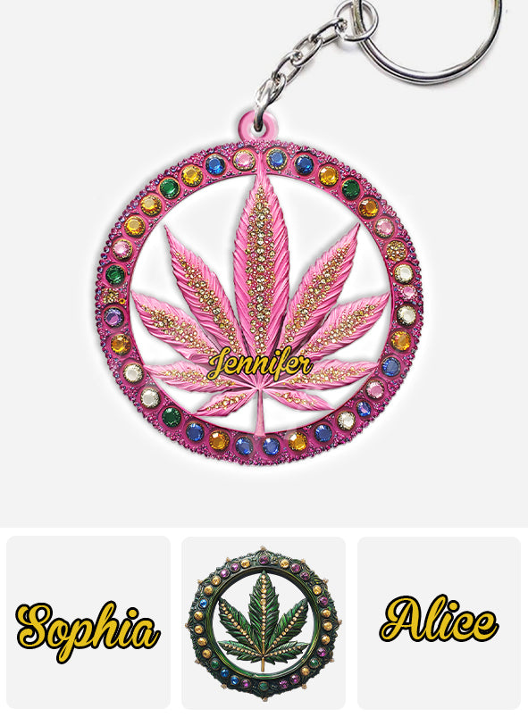 Stoner Chick – Personalisierter Weed-Schlüsselanhänger