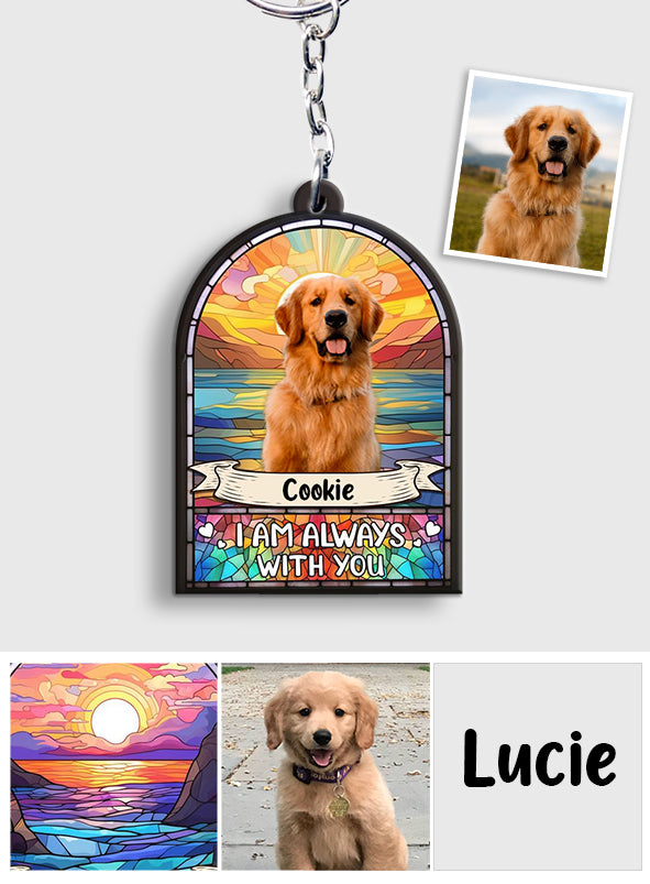 Je suis toujours avec toi - Porte-clés chien personnalisé