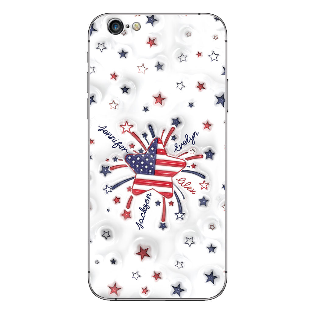 Grandma's Little Star 4th Of July - Personalized Grandma Phone Case