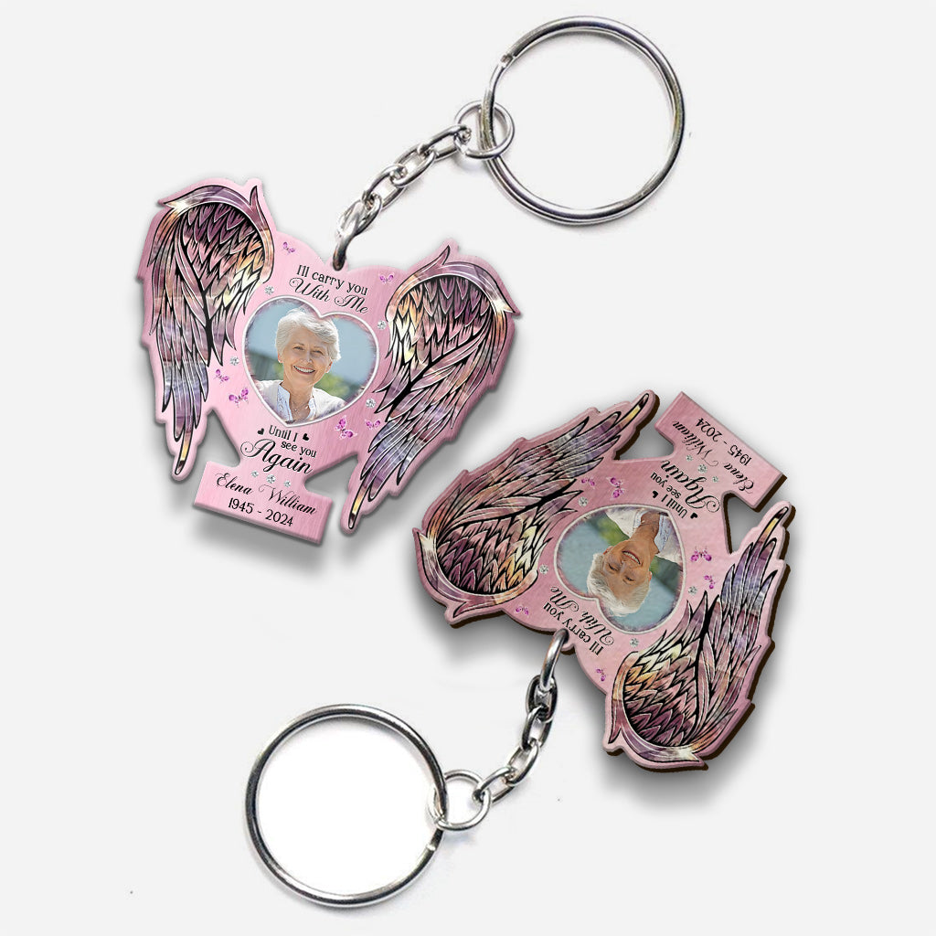 Memorial Wings Your Wings Were Ready But My Heart Was Not - Personalized Memorial Keychain