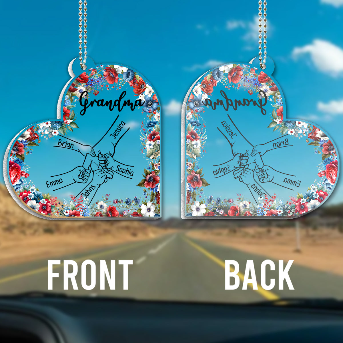 Grandma Life 4th Of July - Personalized Grandma Custom Shaped Car Ornament