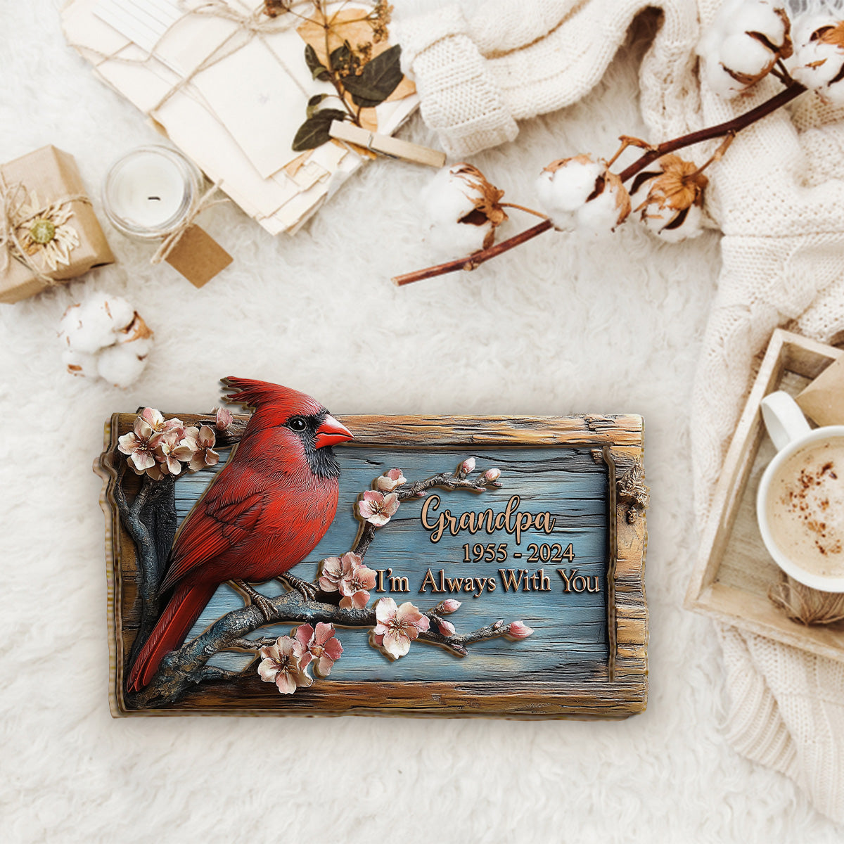 I'm Always With You - Personalized Memorial 2 Layered Wood Sign / Wood Plaque