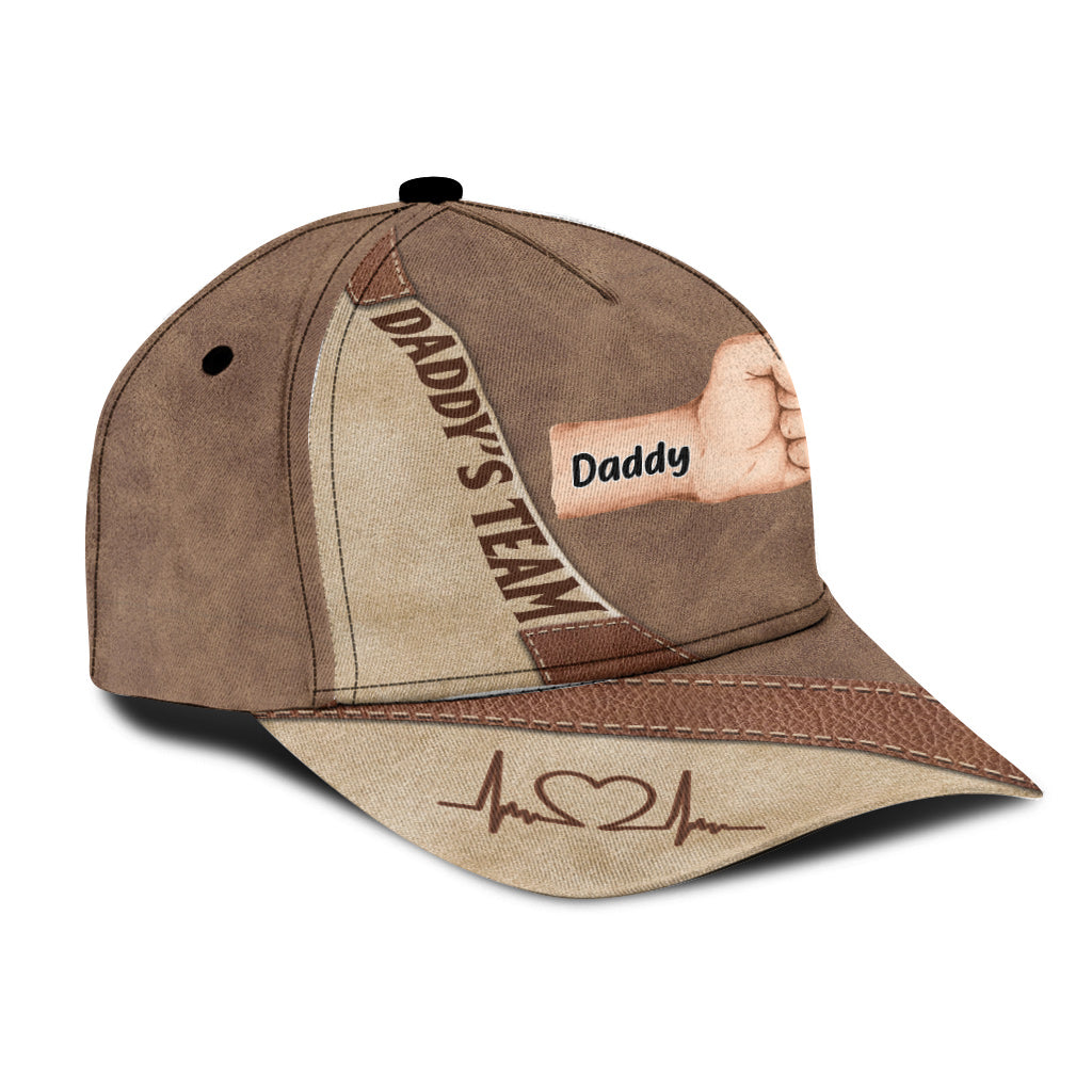Daddy's Team Fist Bump - Personalized Father Classic Cap