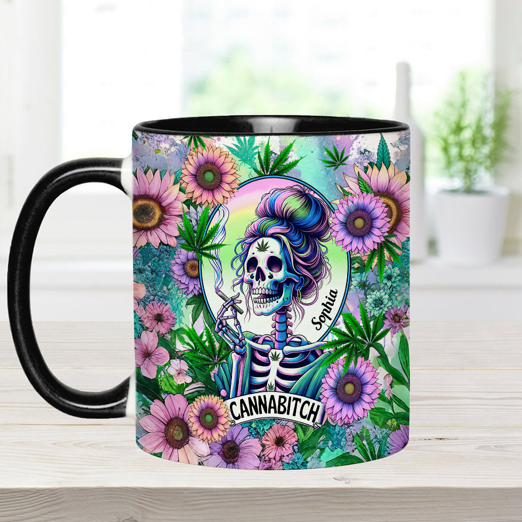 Cannabitch – Personalisierter Becher mit Cannabis-Akzent