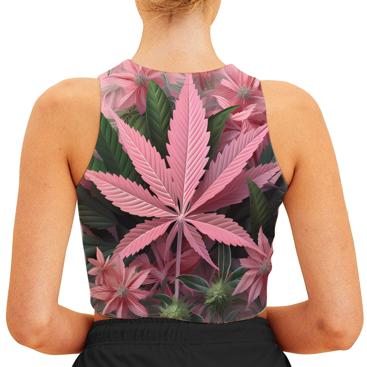 Débardeur court personnalisé Pretty Lil' Pothead - Weed