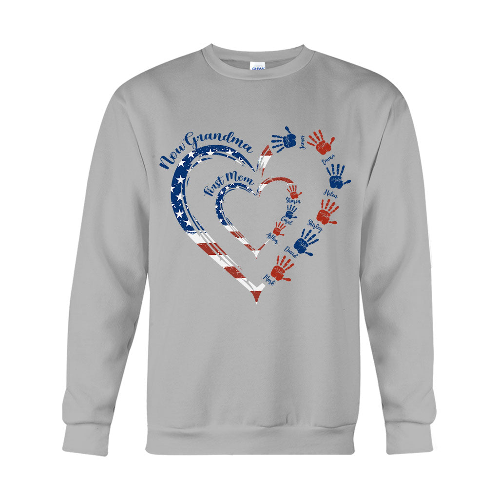 Erst Mama, jetzt Oma – Personalisiertes Oma-T-Shirt und Hoodie
