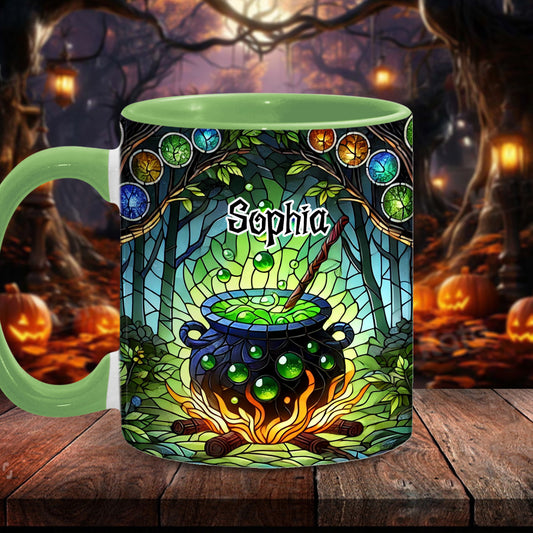 Witch's Cauldron - Personalized Witch Accent Mug