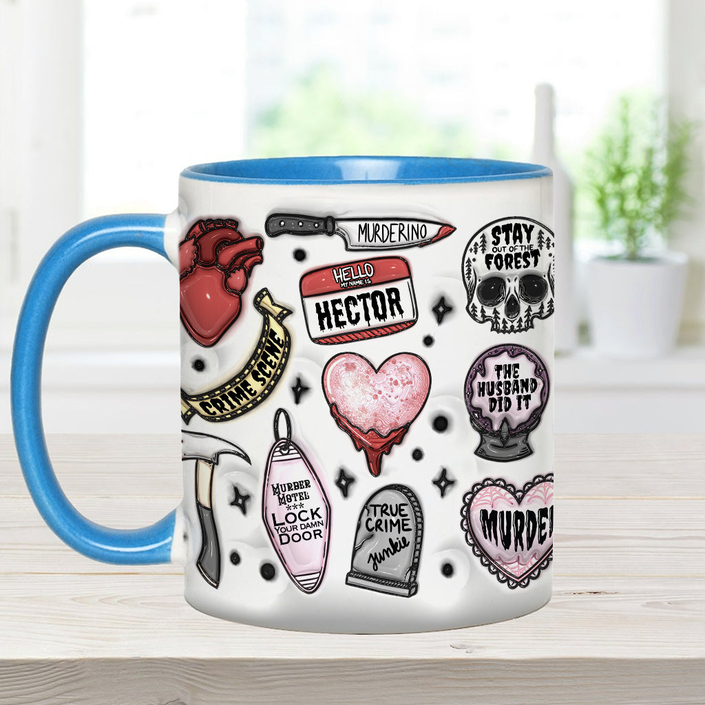 True Crime Junkie - Personalized Accent Mug
