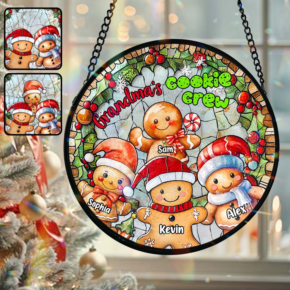 Cookie Crew – Personalisierter Oma-Sonnenfänger aus Buntglas