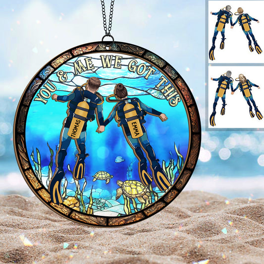 We Got This - Personalized Scuba Diving 2 Layered Window Hanging Suncatcher