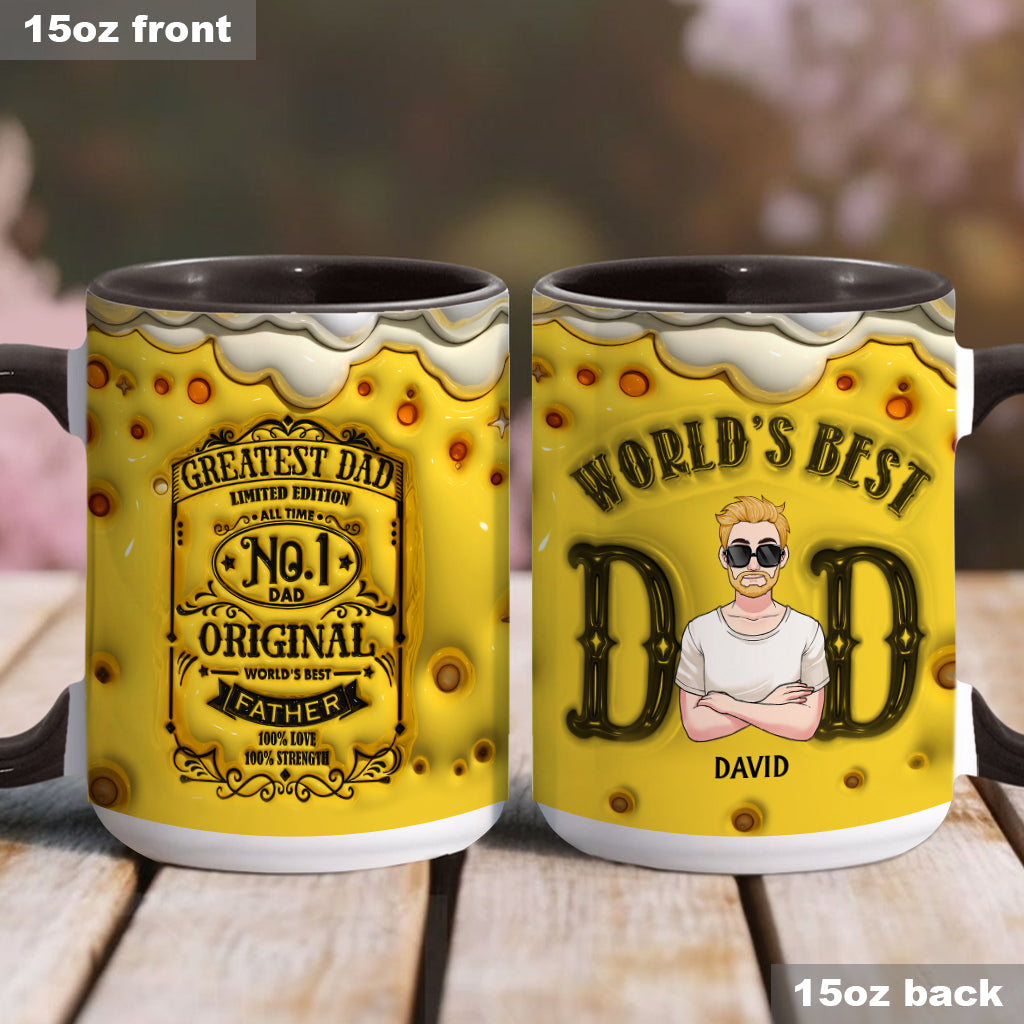 World's Best Dad - Personalized Father Accent Mug