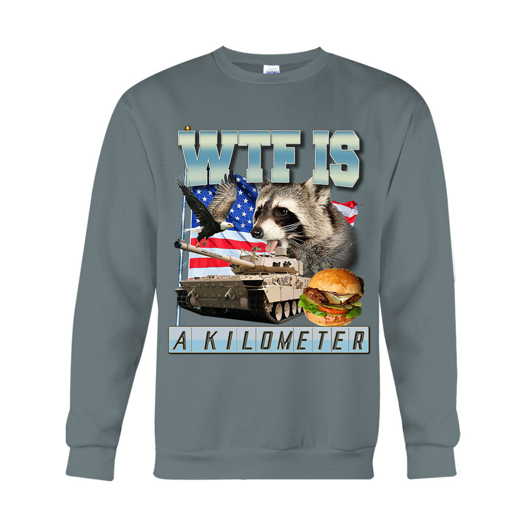 Qu'est-ce qu'un kilomètre ? - T-shirt et sweat à capuche Raton laveur