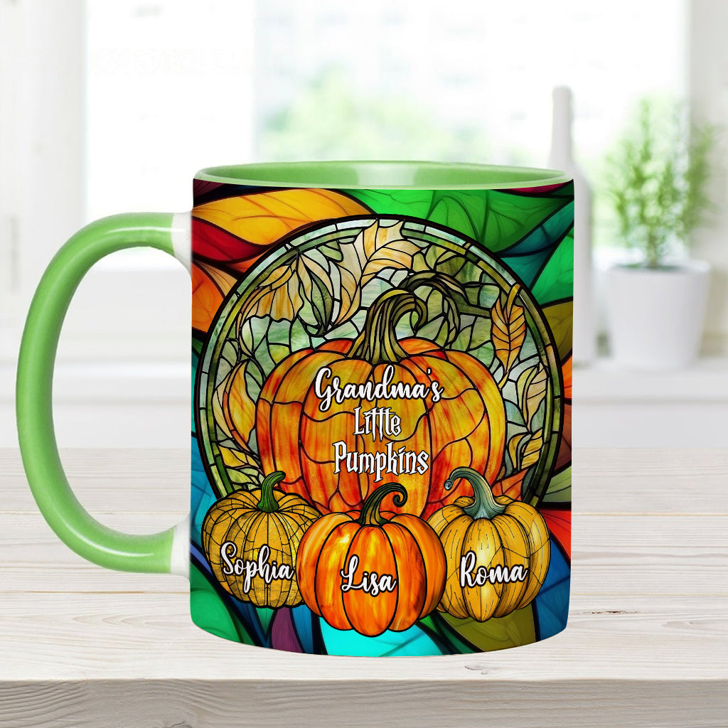 Grandma's Little Pumpkins Any Title - Personalized Grandma Accent Mug