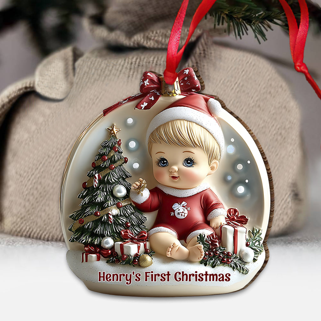 Erstes Weihnachtsfest für Babys – Personalisierter Neugeborenen-Weihnachtsschmuck