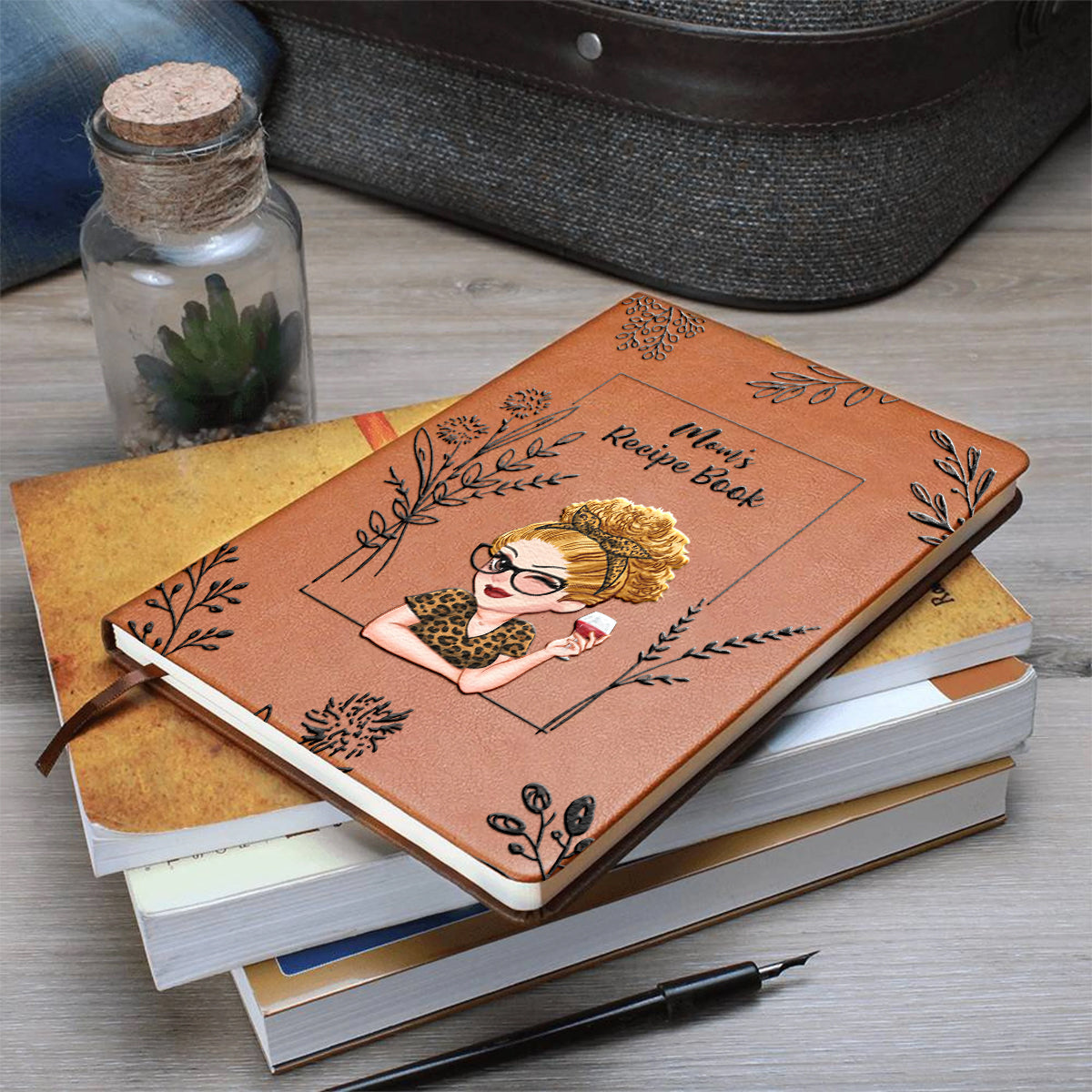 Recipe Book - Personalized Mother Leather Journal