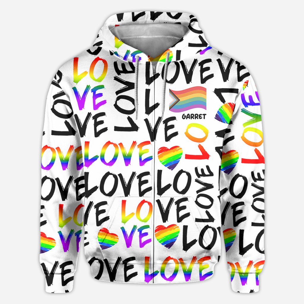 L'amour c'est l'amour - T-shirt personnalisé de soutien LGBT