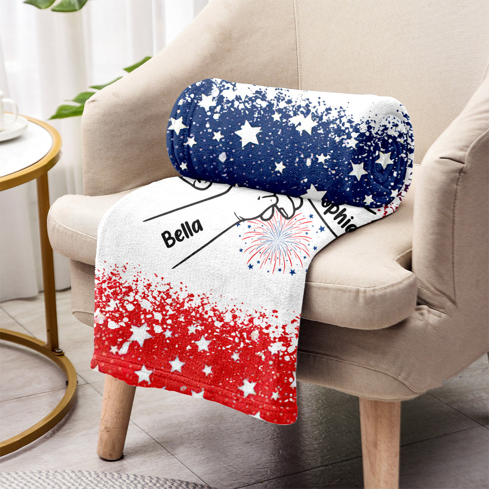 Grandma's Life 4th Of July - Personalized Grandma Blanket