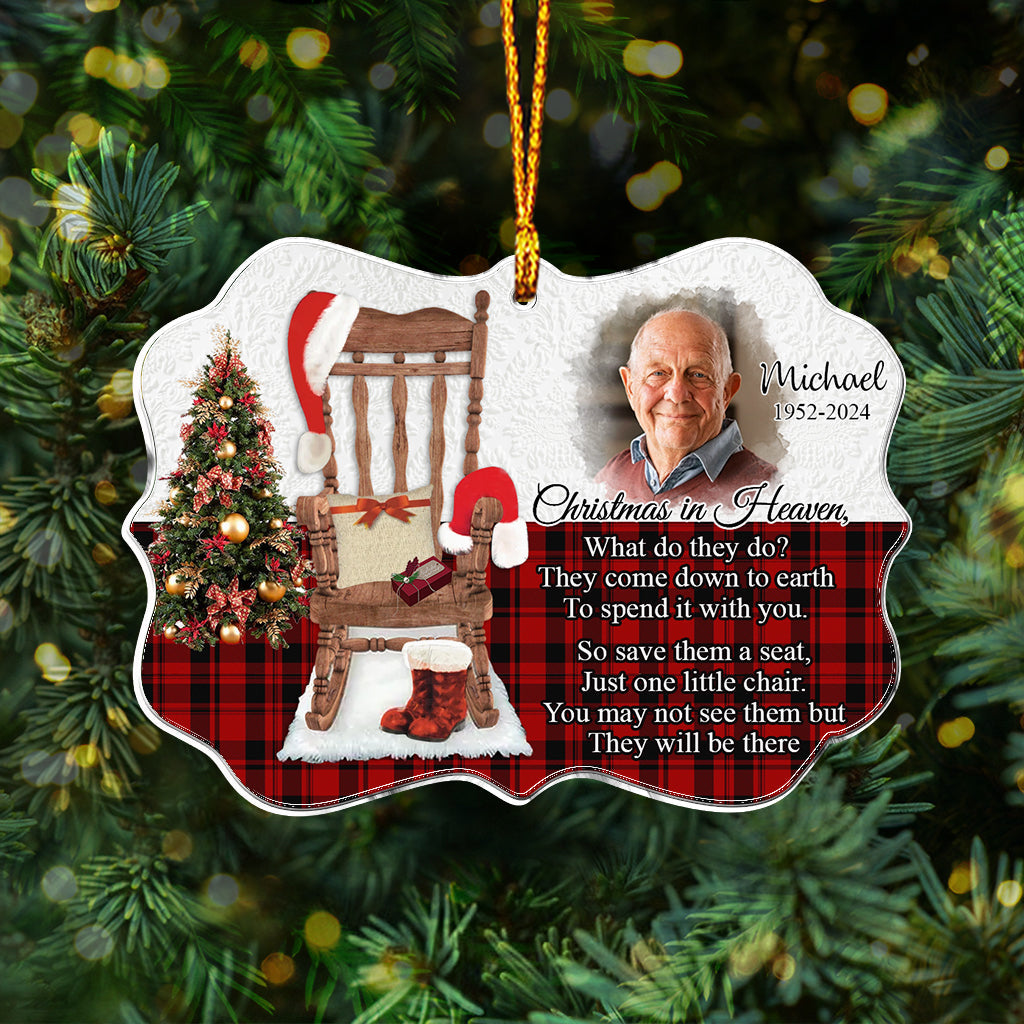 Christmas In Heaven - Personalized Memorial Custom Shaped Ornament