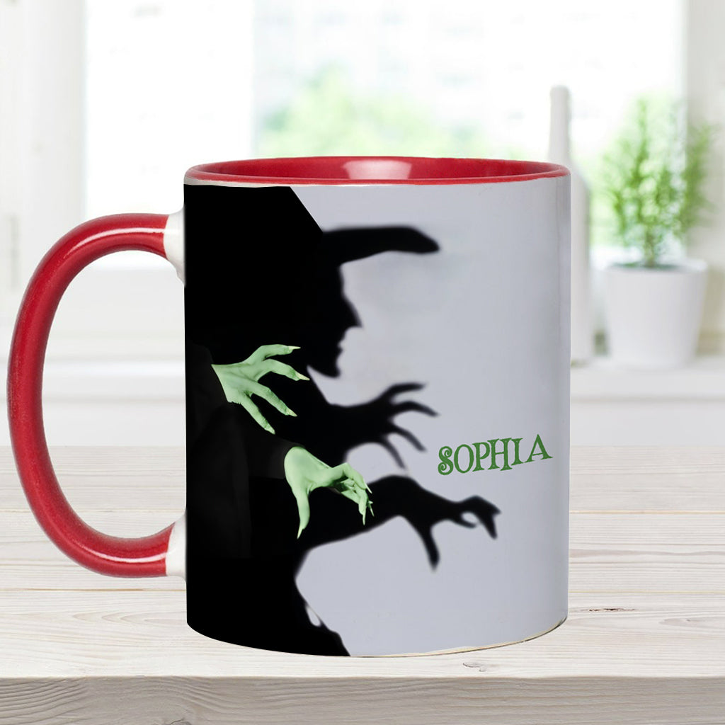 Halloween Witch Shadow - Personalized Witch Accent Mug