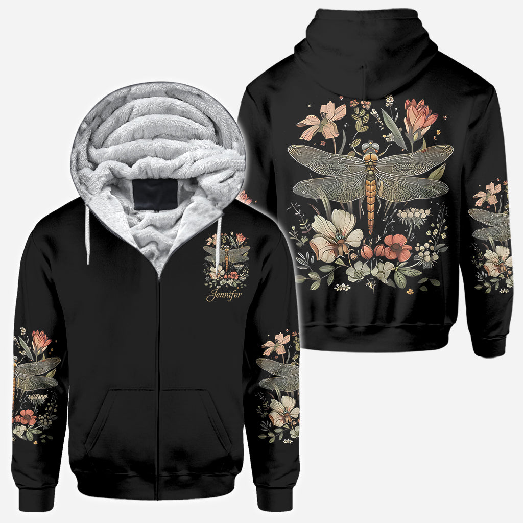 Libelle & Blumen - Personalisiertes Libellen-Shirt