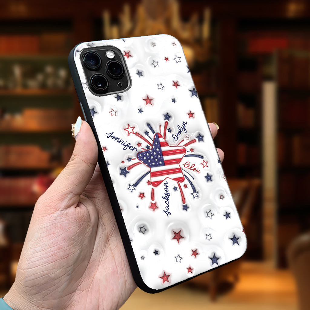 Grandma's Little Star 4th Of July - Personalized Grandma Phone Case
