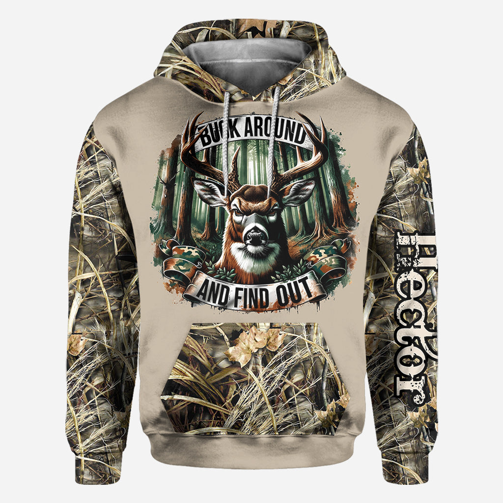 Chassez partout et découvrez-le ! - T-shirt de chasse personnalisé