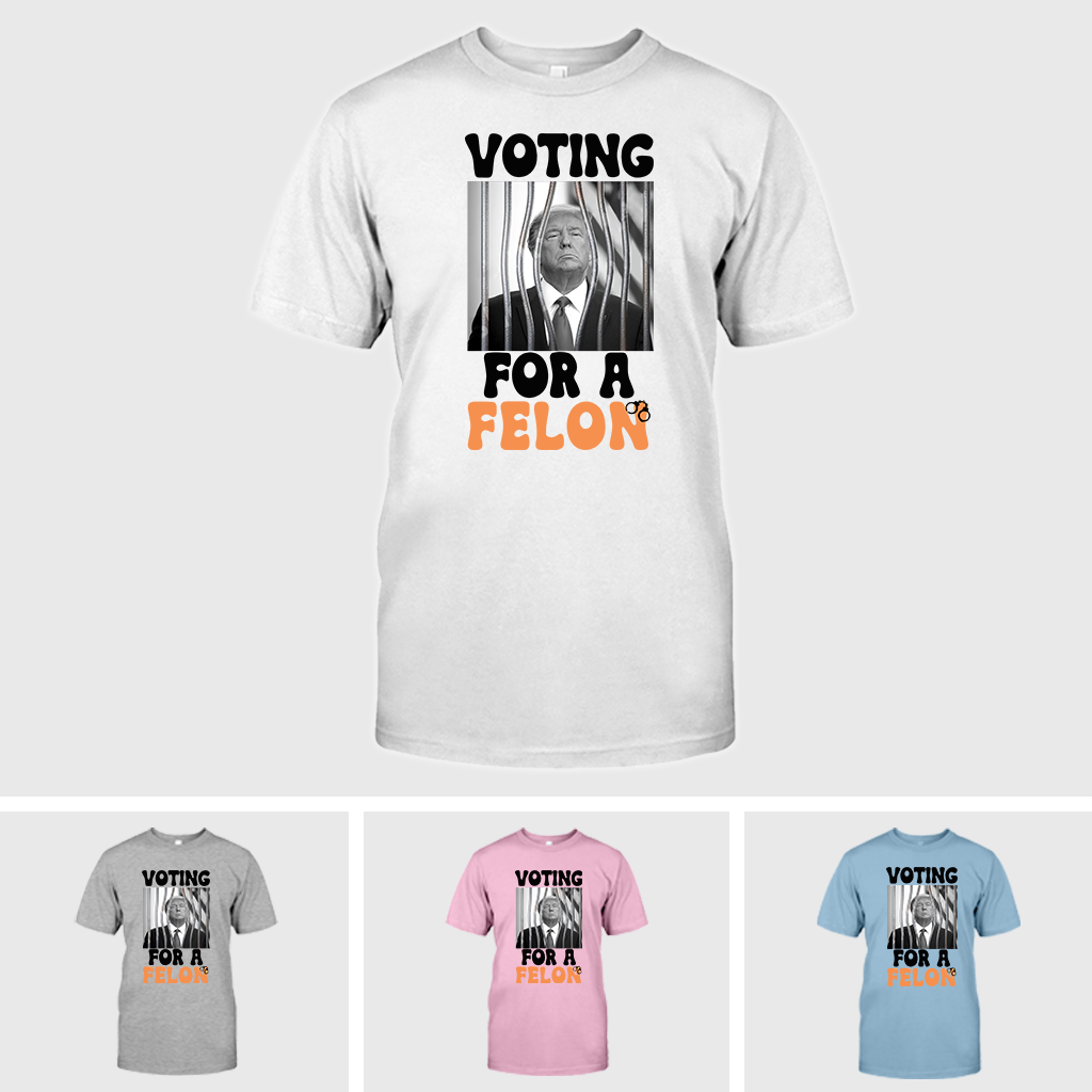 T-shirt unisexe « Voter pour un criminel », T-shirt Trump 2024, T-shirt républicain, T-shirt « Voter », T-shirt MAGA 2024, T-shirt « Élection Donald Trump »