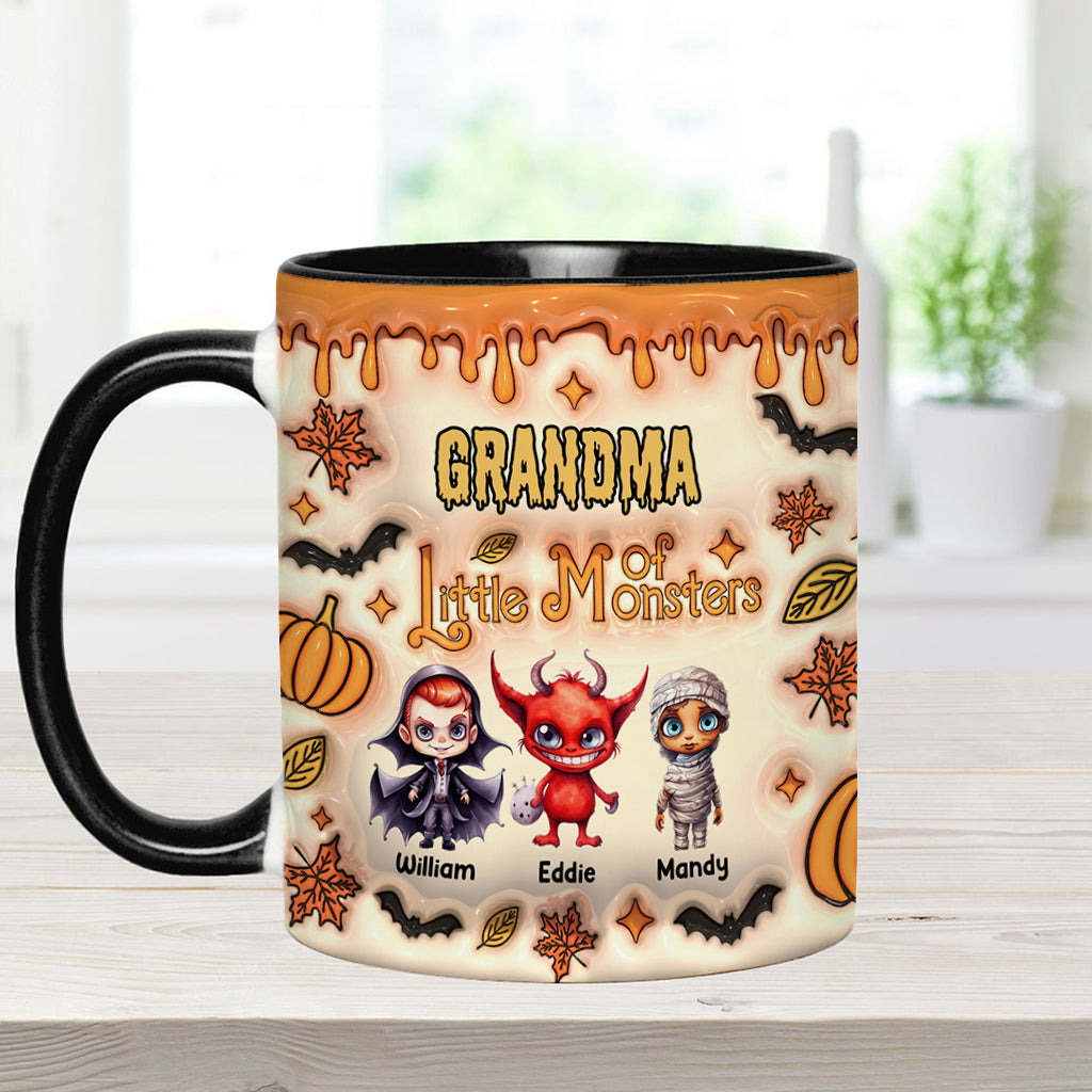Grandma Of Little Nightmares - Personalized Grandma Accent Mug