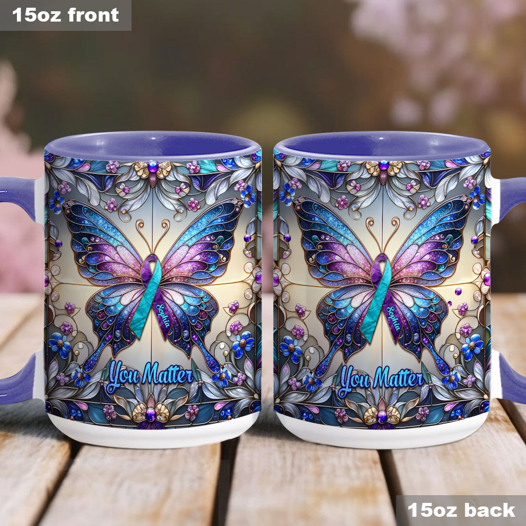 You Matter - Personalized Suicide Prevention Accent Mug