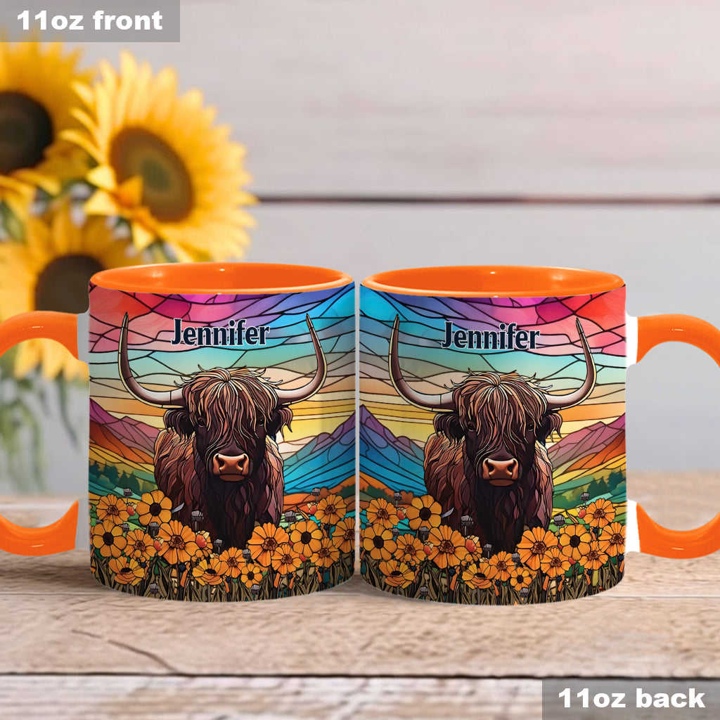 Liebe Hochlandrinder - Personalisierte Tasse
