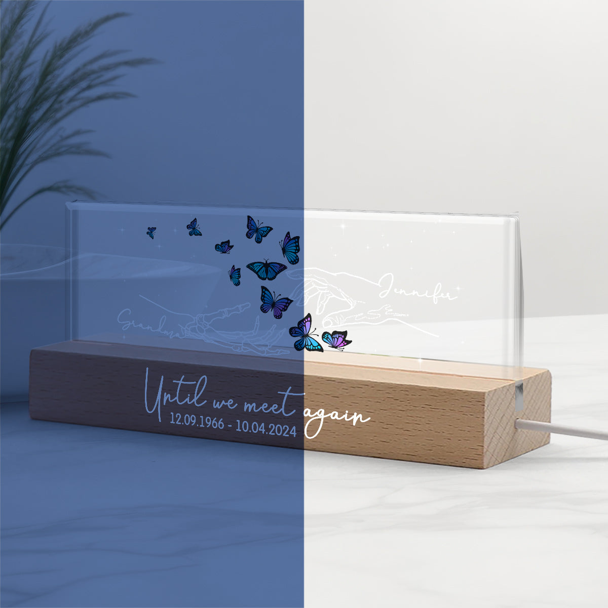 Until We Meet Again - Personalized Memorial Custom LED Night Light